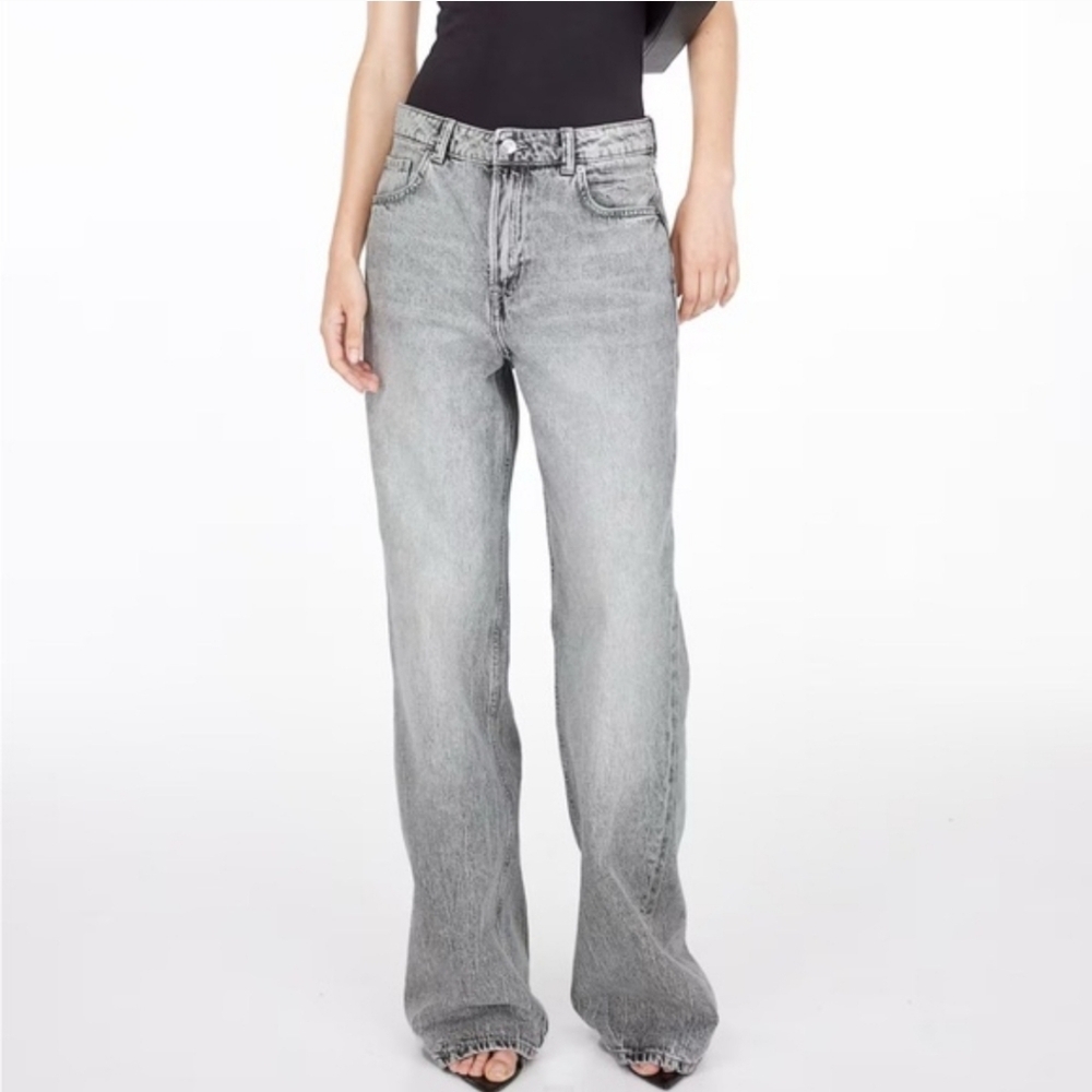 H&M & Demin Low Waist Baggy Grey Jeans Size 6